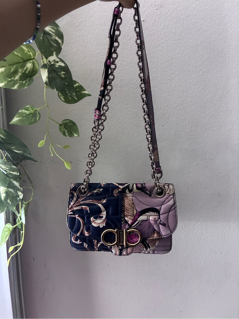 Ferragamo Quilted Floral Flap Crossbody bag